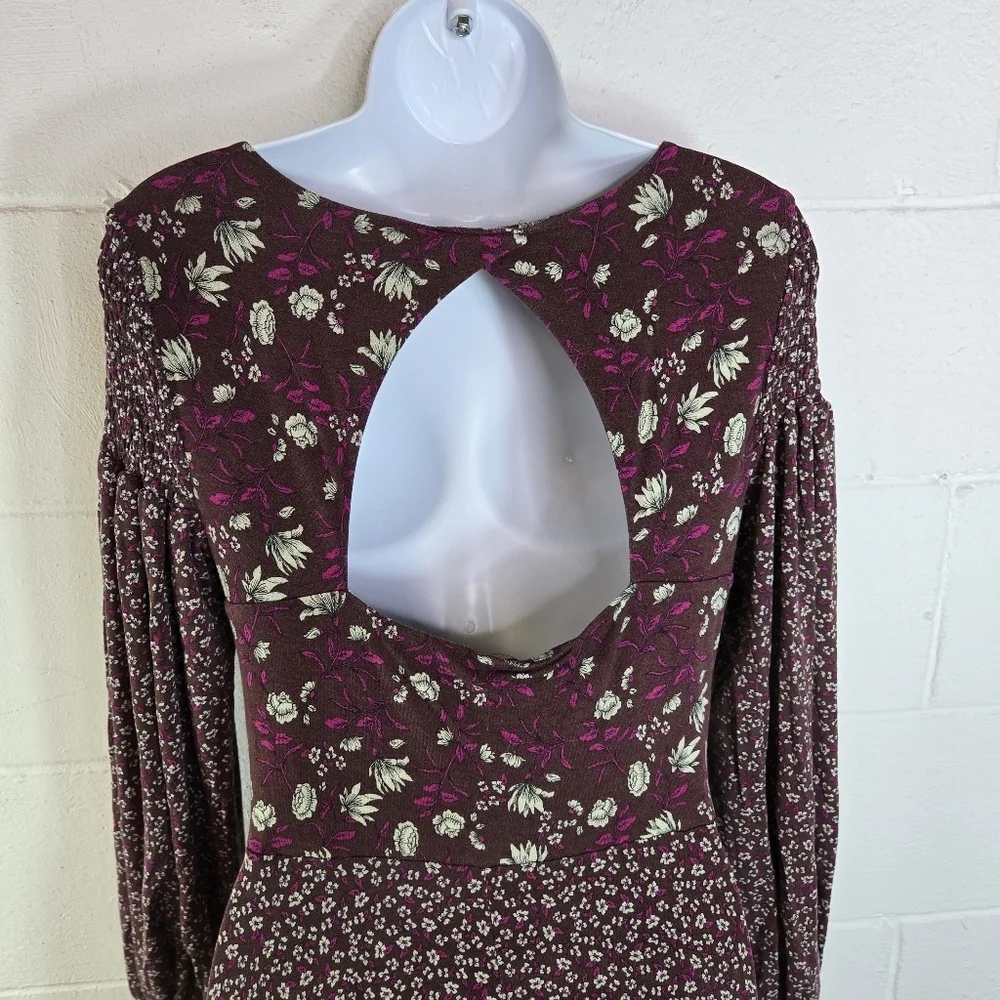 Free People Love Story Floral Long Sleeve Maxi Dress
